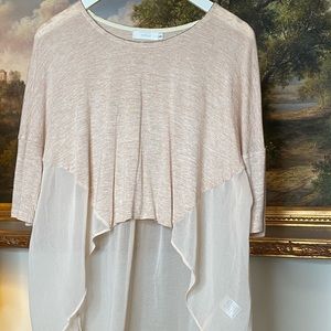 Short sleeve silk look tee by MILLAU